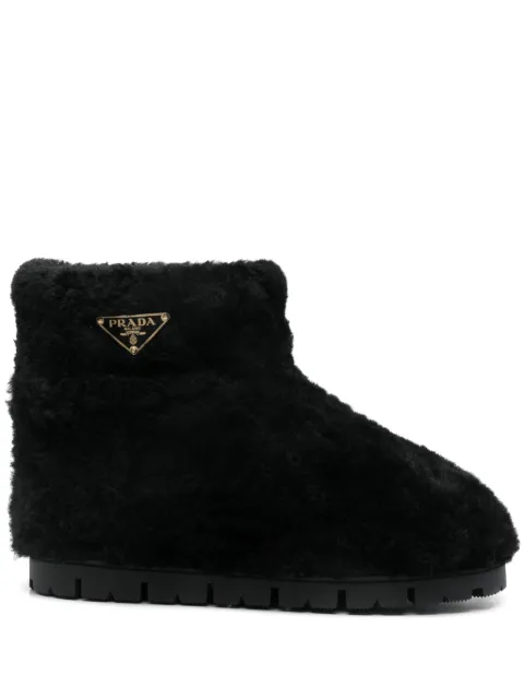 Prada faux-shearling boots