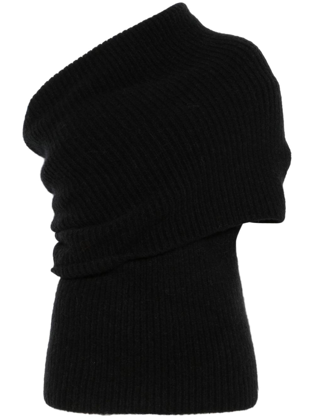 Rick Owens draped knitted top - Black