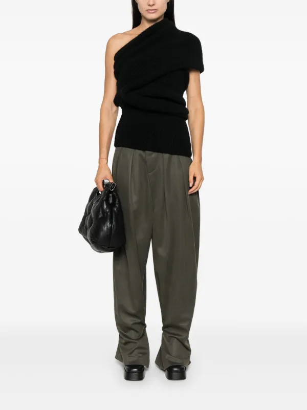リックオウエンス　ドレープニット Rick Owens ドレープ ニットトップ | ブラック | FARFETCH JP
