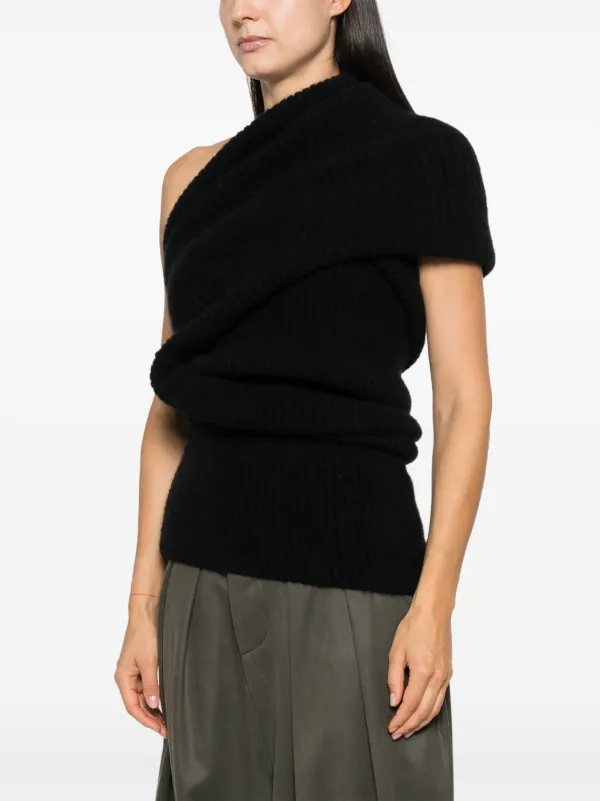 Rick Owens ドレープ ニットトップ | ブラック | FARFETCH JP