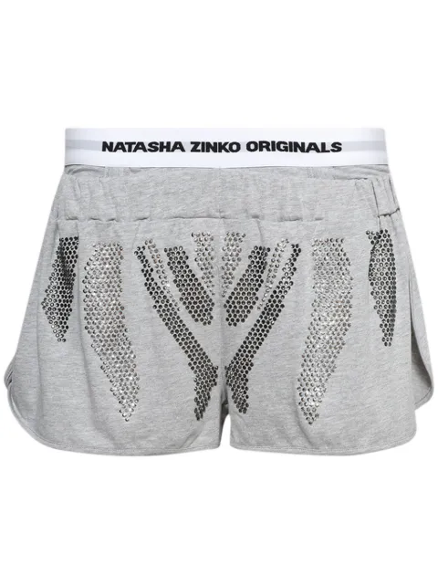 Natasha Zinko shorts con detalles de strass
