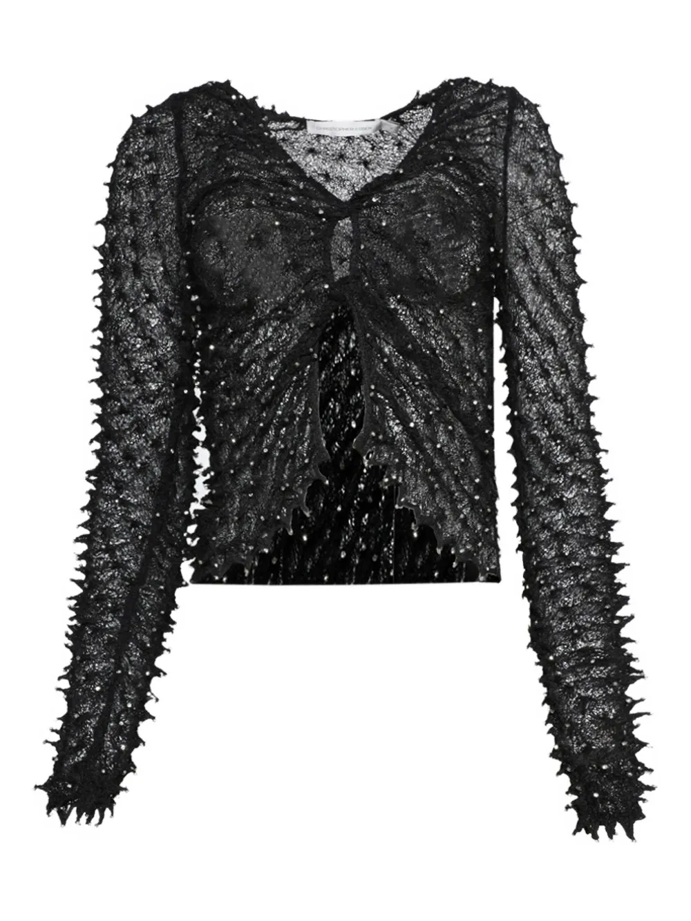 Christopher Esber Shibori crystal-embellished open-twist top | Black | Image 1
