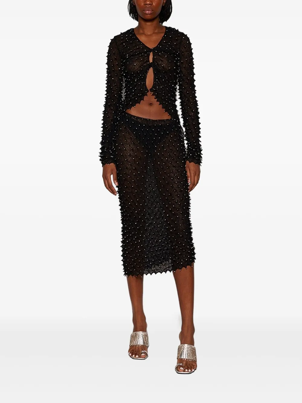 Christopher Esber Shibori crystal-embellished open-twist top | Blouses | Image 2