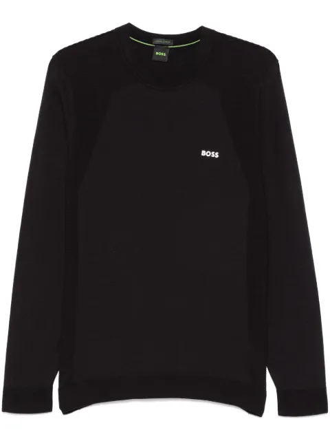 BOSS suéter con logo engomado