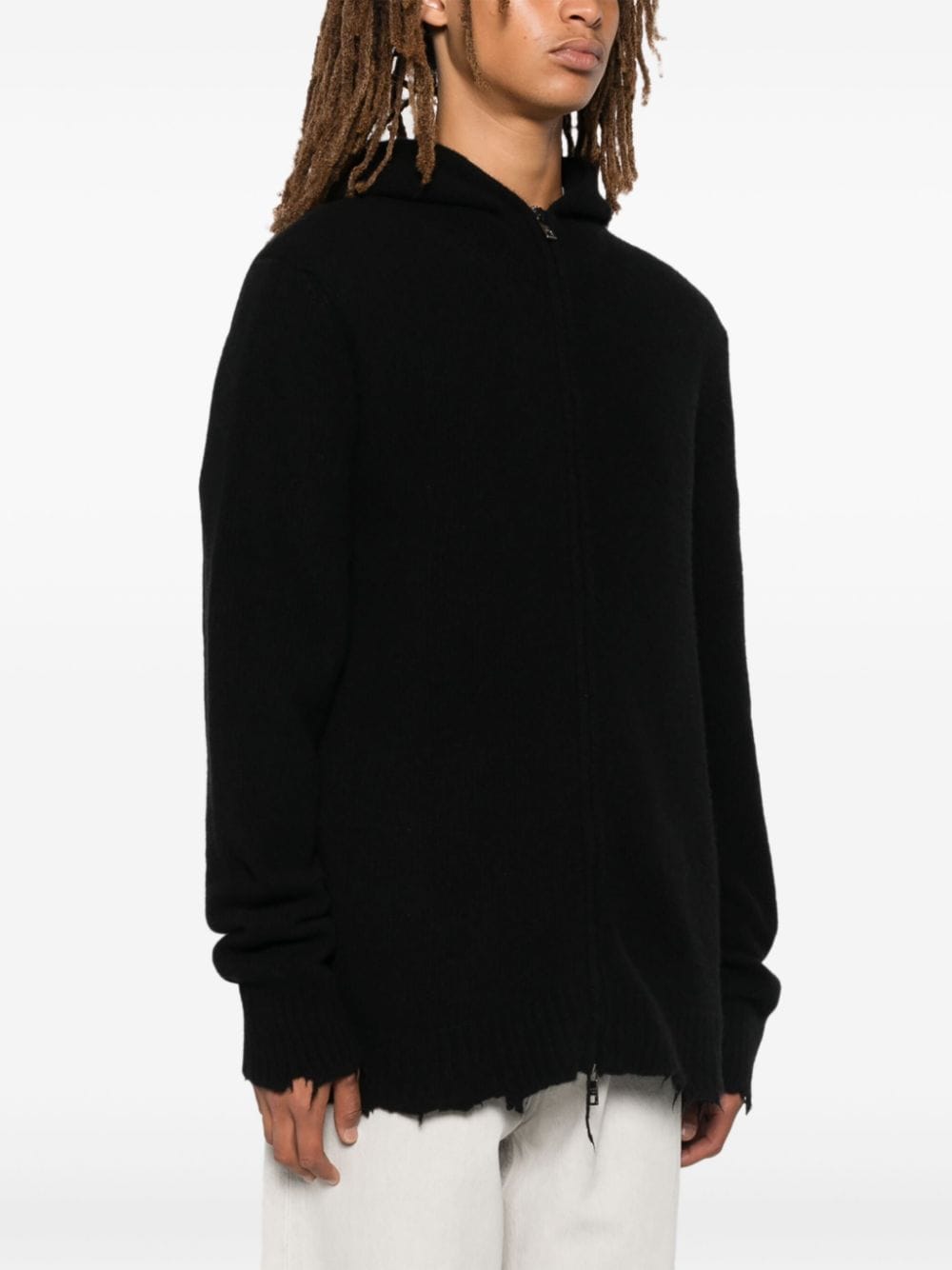 Shop Giorgio Brato Zip-up Hoodie In Black