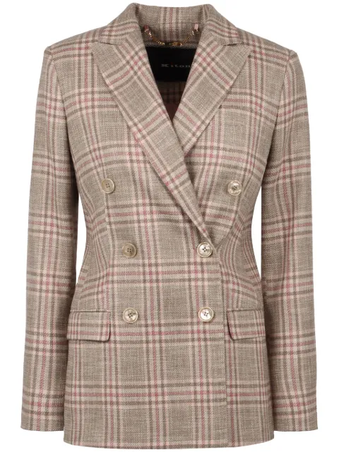 Kiton Prince of Wales checkered blazer