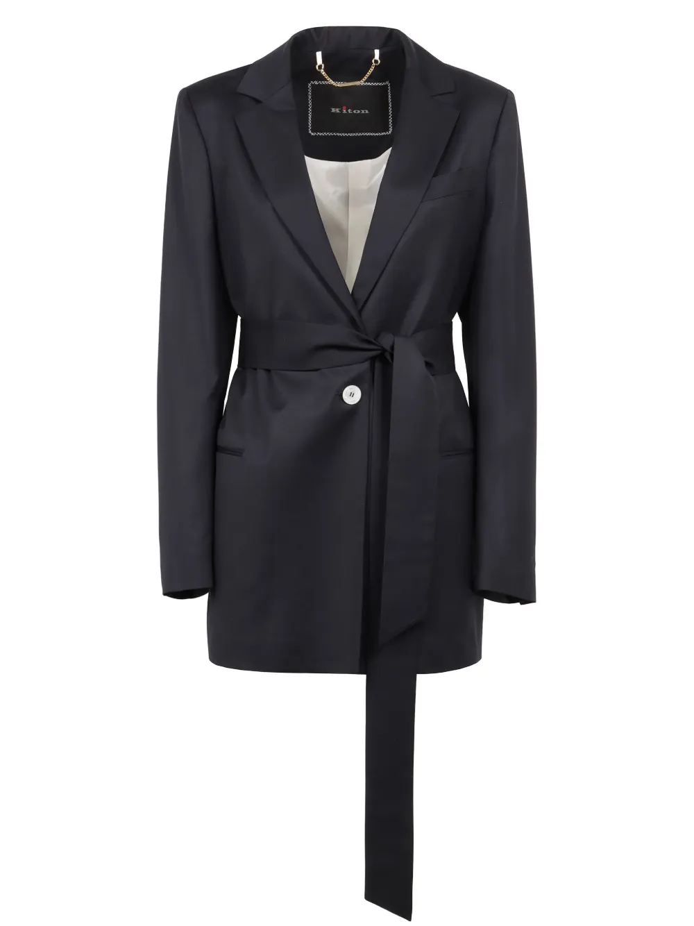Kiton Blazer van scheerwol Blauw