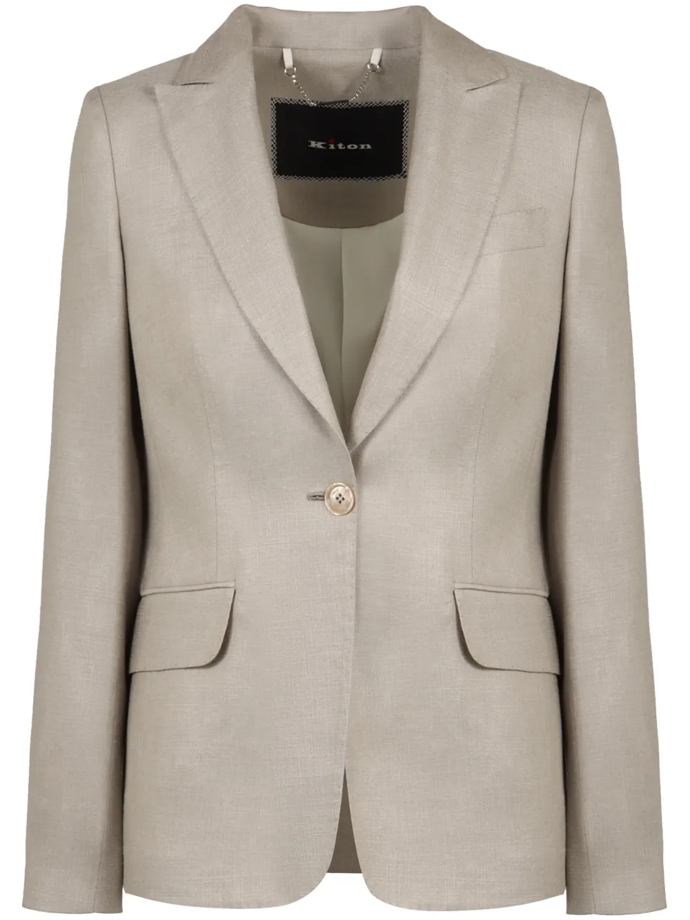 Kiton mélange-effect blazer – Neutrals