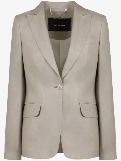 Kiton mélange-effect blazer