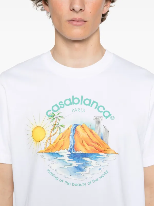 【関税送料込み】Casablancaオアシス Tシャツ Casablanca | Oasis T-Shirt Juniors | Regular Fit T-Shirts