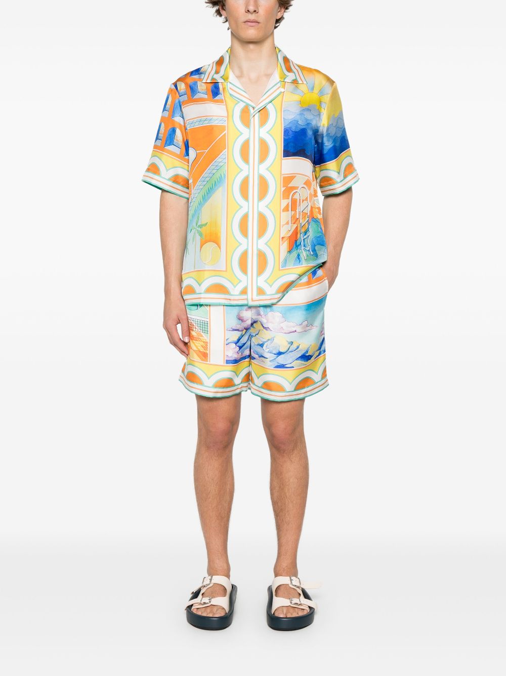 Casablanca Surreal Pool shirt - Orange