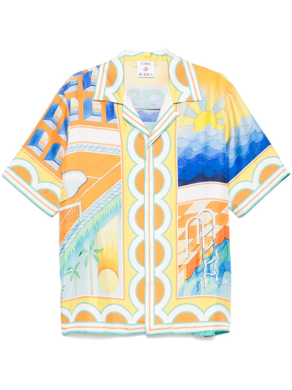 Casablanca Surreal Pool shirt - Orange