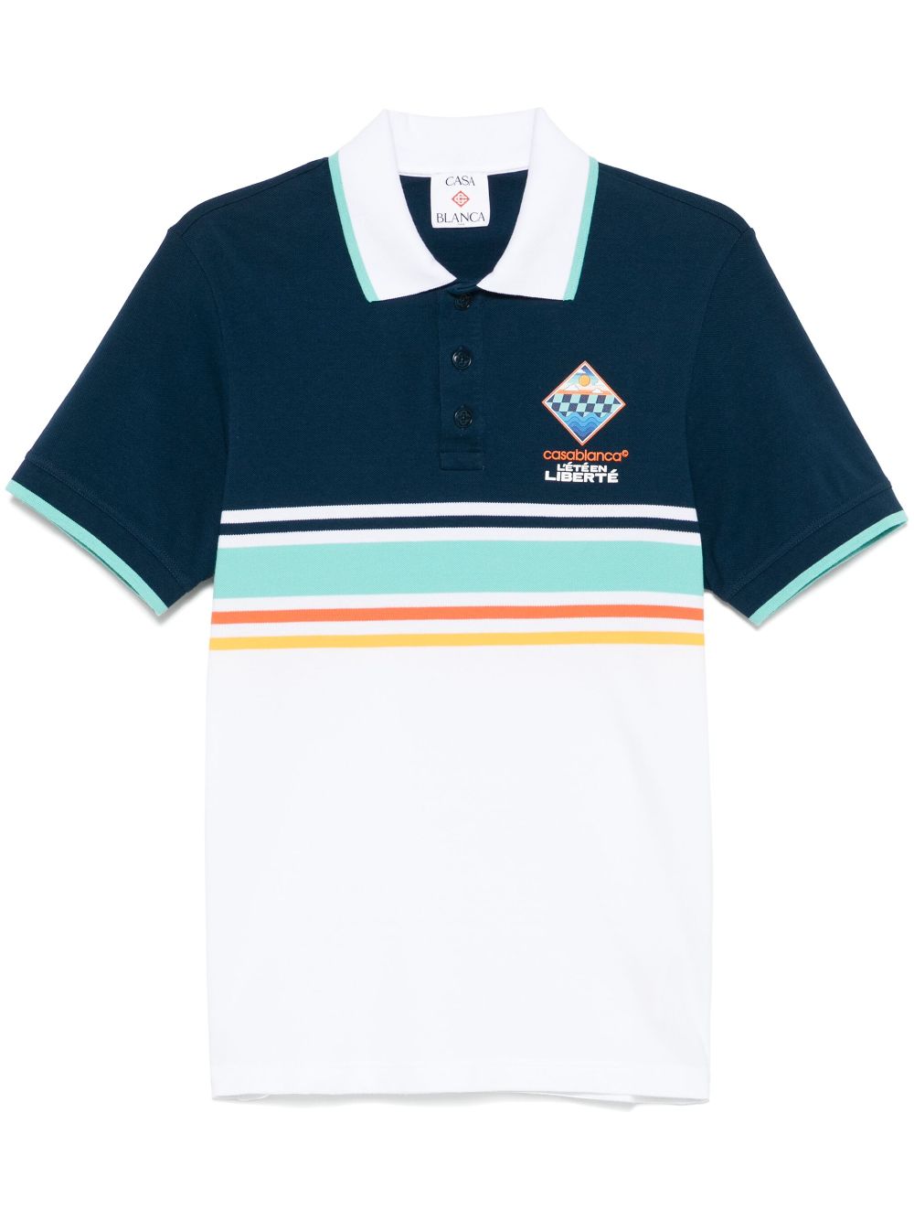 Casablanca striped polo shirt - Blue