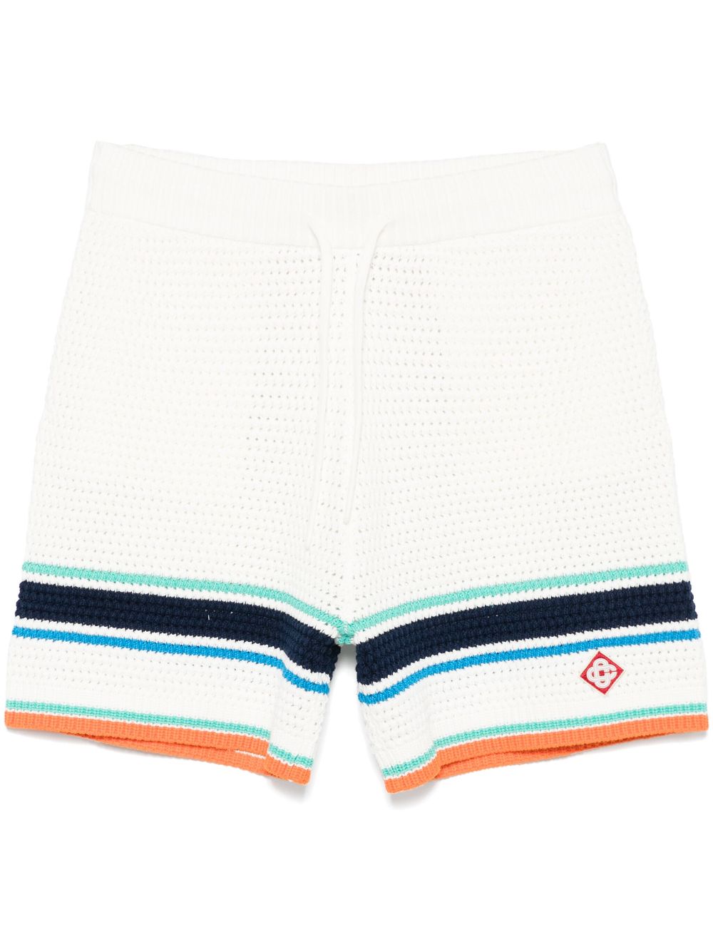 Casablanca crochet tennis shorts - White