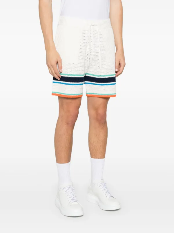 Casablanca 関税込 スポーティなクロシェショートパンツ Casablanca クロシェ ショートパンツ | ホワイト | FARFETCH JP