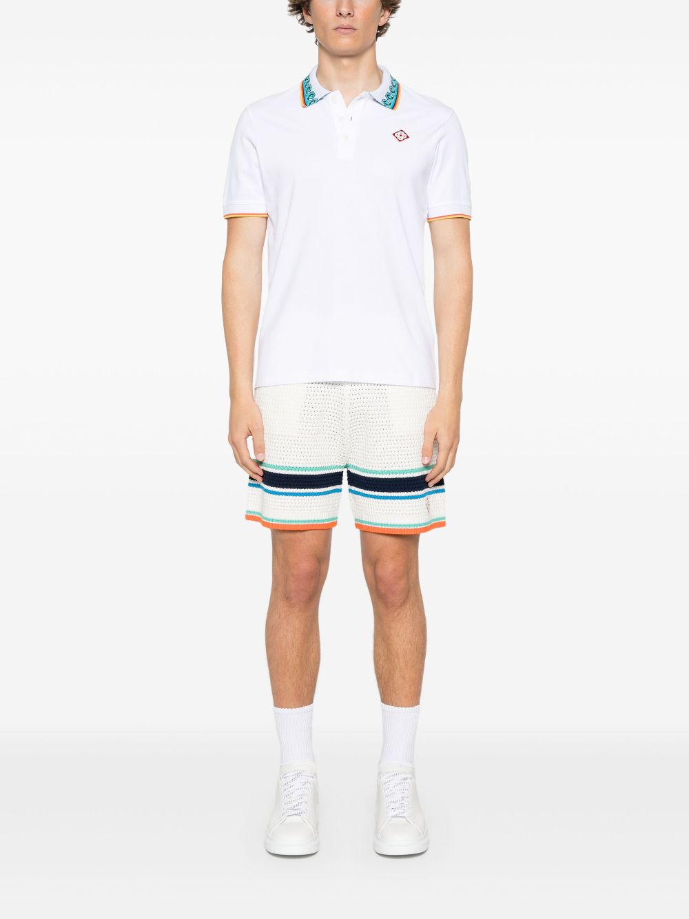 Casablanca Piqué poloshirt - Wit