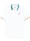 Casablanca piqué polo shirt - White