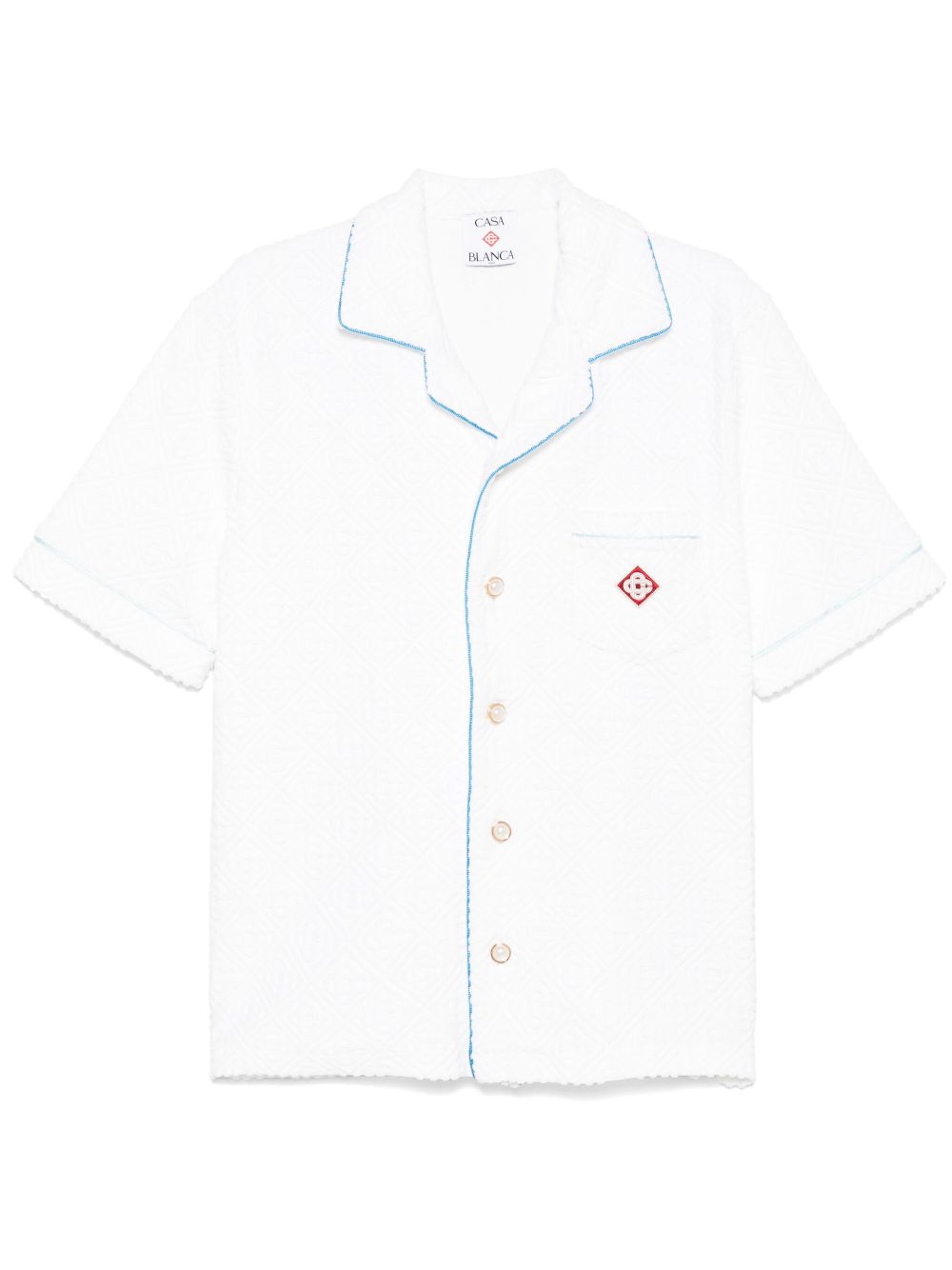 Casablanca monogram towelling shirt - White