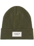 DONDUP logo-patch knitted beanie - Green
