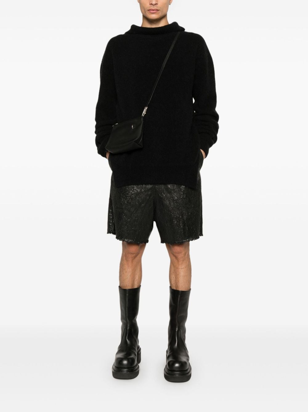 Rick Owens Denim shorts - Zwart