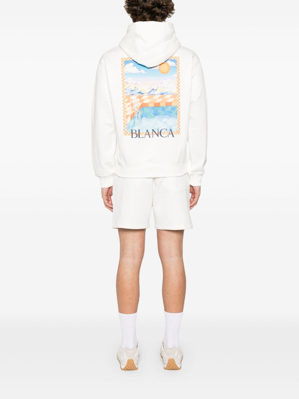 Casablanca Surreal Pool hoodie - White