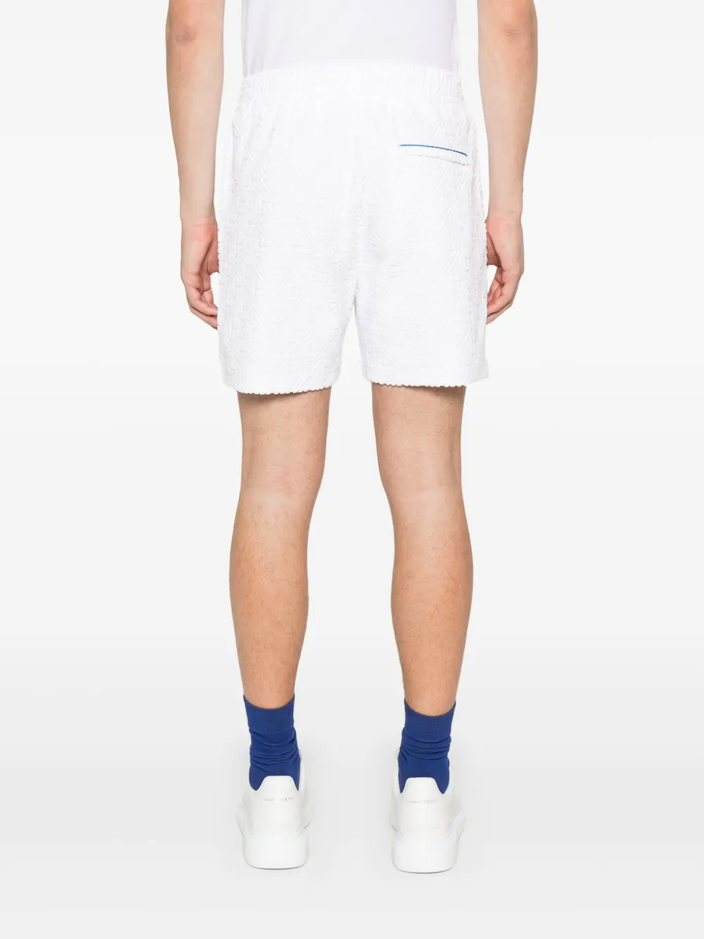 Casablanca Badstof shorts met monogram Wit