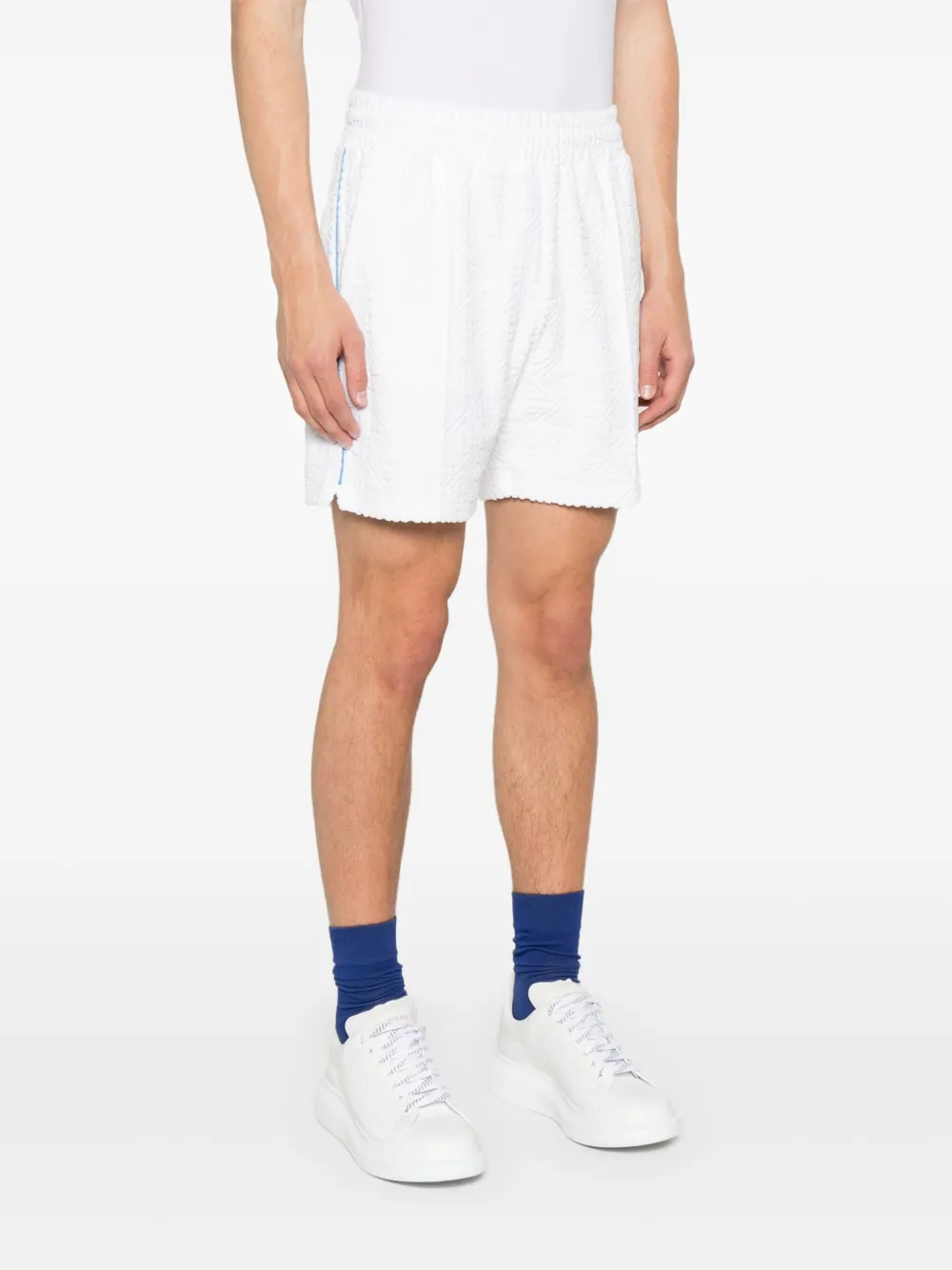 Casablanca Badstof shorts met monogram Wit