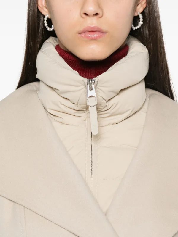 【関税込み】MACKAGE ベージュ Shia-SLB コート Shia-SLB, 2-in-1 double-face wool coat with removable bib
