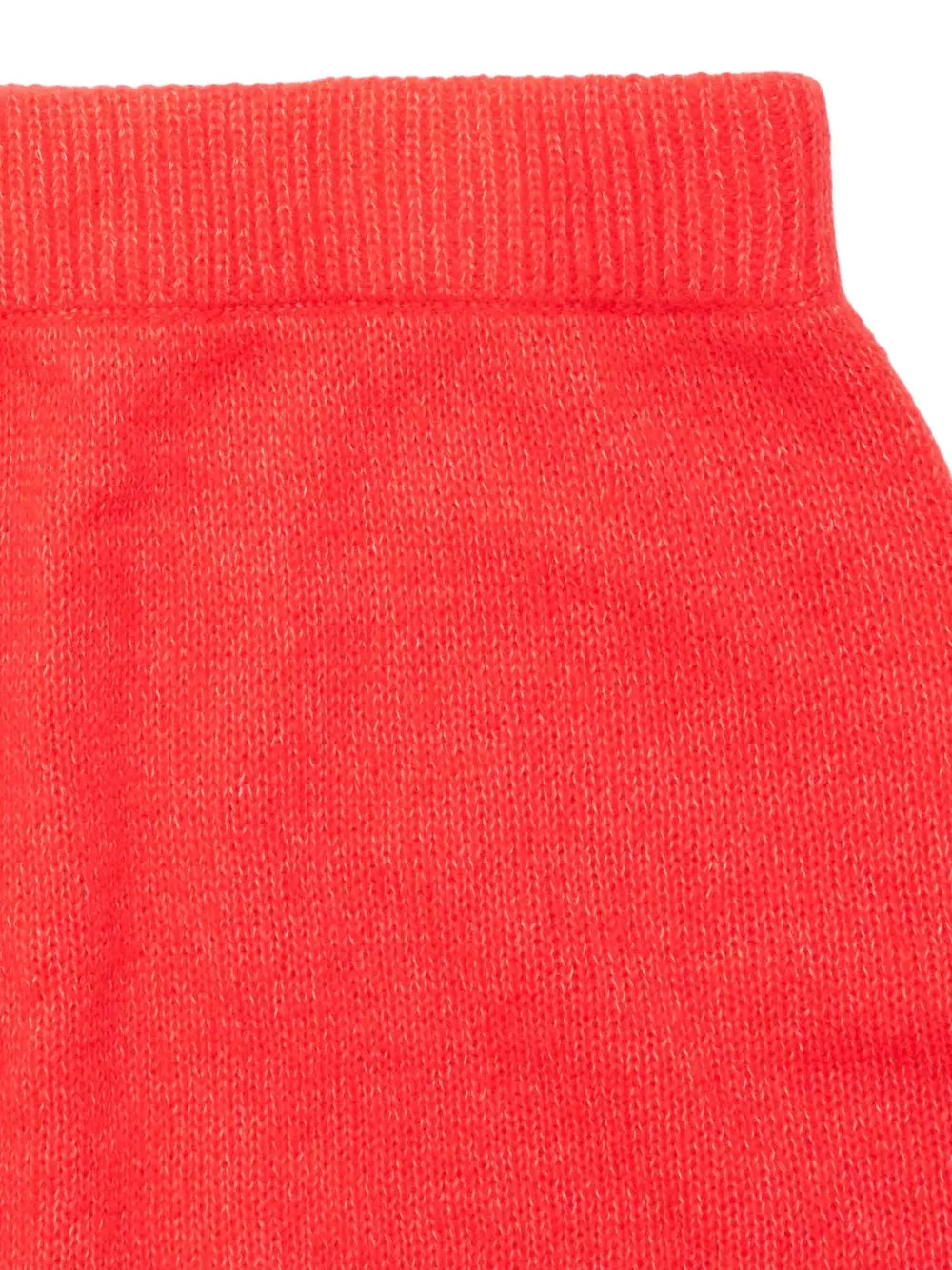 The Elder Statesman Ribbed-knit Mini Skirt In Red