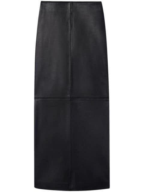 A.L.C. Marta leather midi skirt