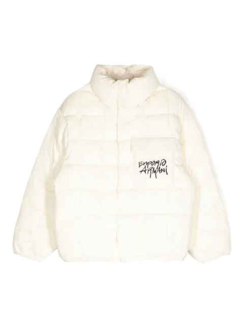 Emporio Armani Kids logo-print padded jacket