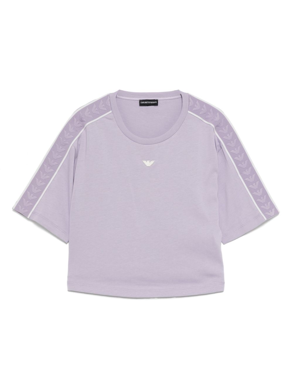 Emporio Armani Kids logo-embroidered T-shirt - Purple