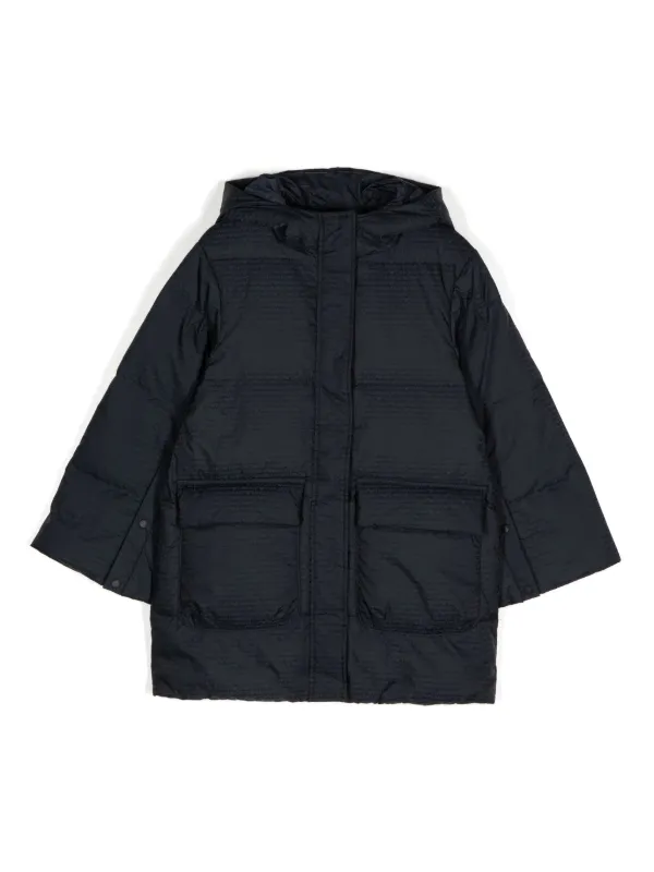 Emporio Armani Kids モノグラム パデッドジャケット | ブルー