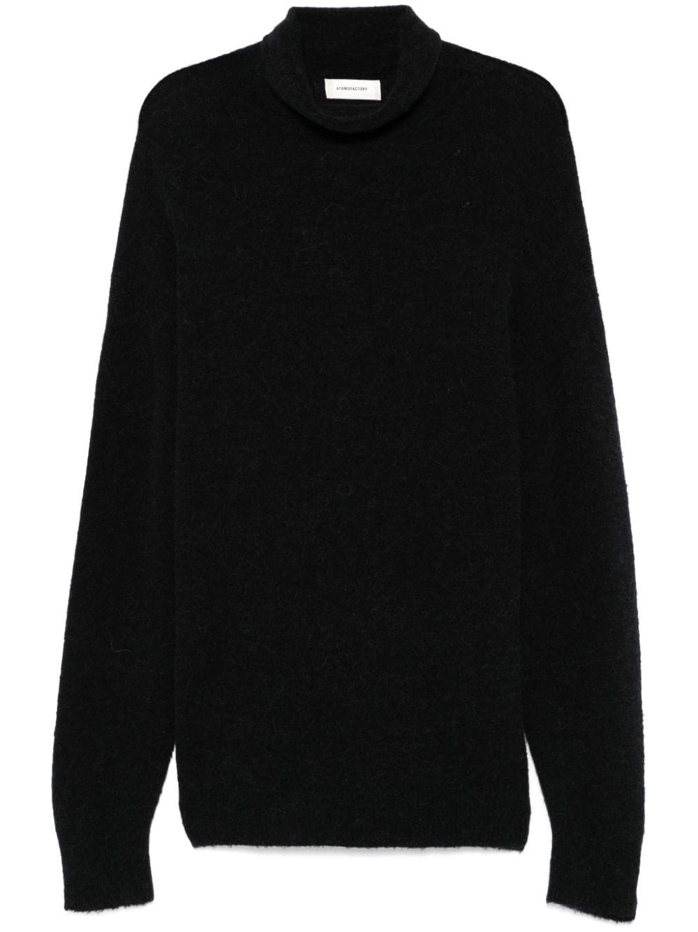 Shop Atomo Factory Roll-neck Sweater In Black