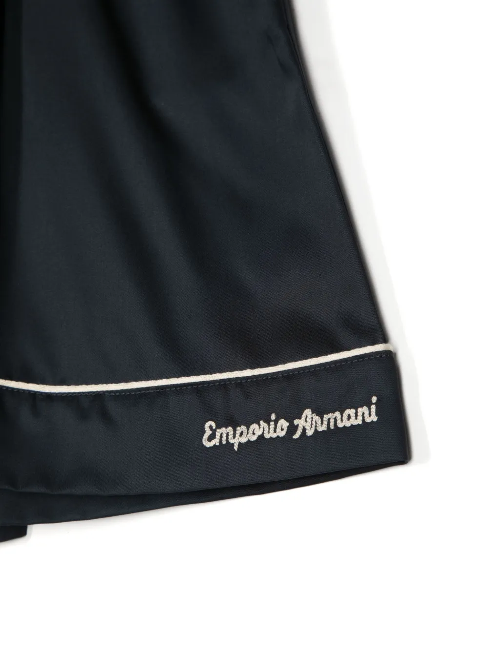 Emporio Armani Kids Shorts met geborduurd logo Blauw