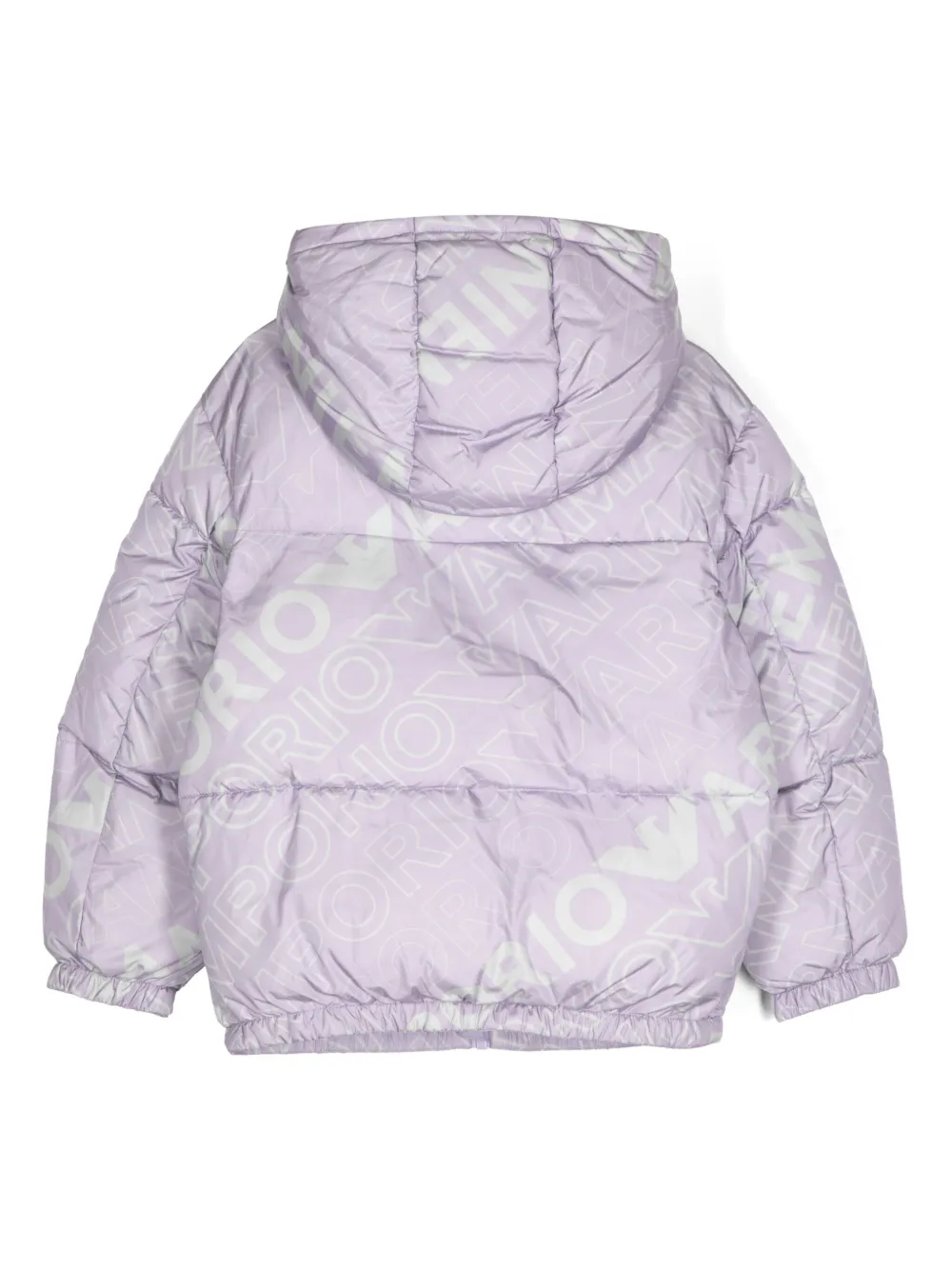 Emporio Armani Kids Gewatteerd jack met monogram Paars