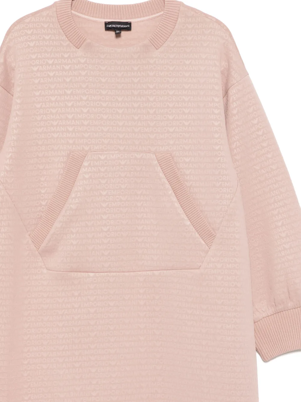 Emporio Armani Kids Jurk met all-over logo Roze