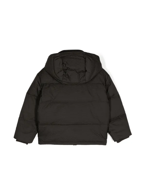 エンポリオアルマーニ　キッズ　ダウン Emporio Armani Kids ロゴ パデッドジャケット | ブラック