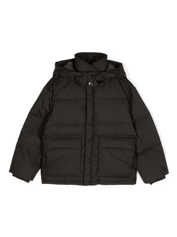 エンポリオアルマーニ　キッズ　ダウン Emporio Armani Kids ロゴ パデッドジャケット | ブラック