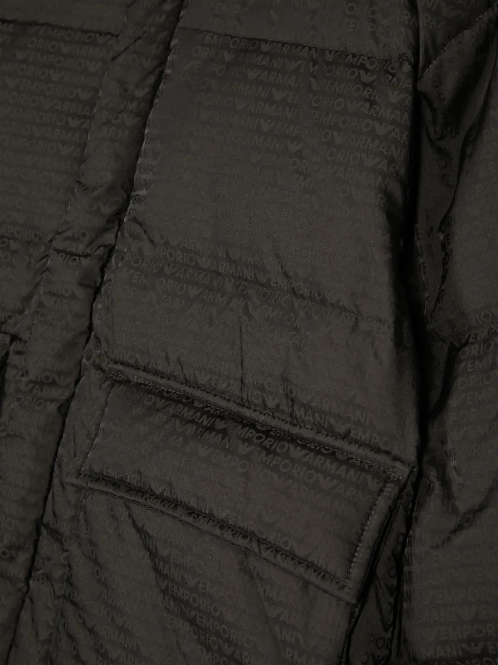 Emporio Armani Kids Gewatteerd jack Zwart