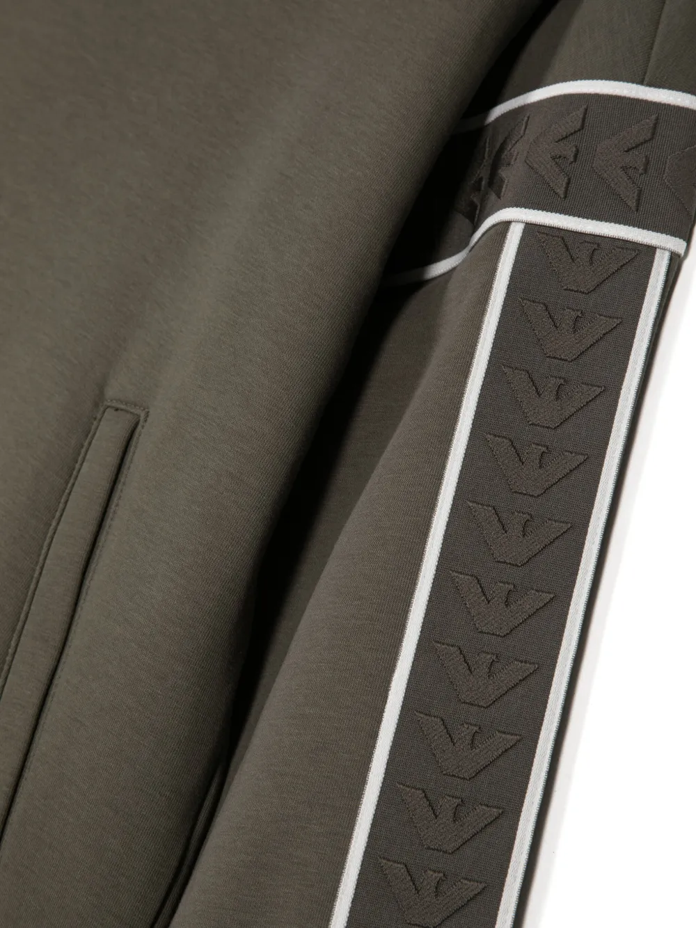 Emporio Armani Kids Hoodie met logobanden Groen