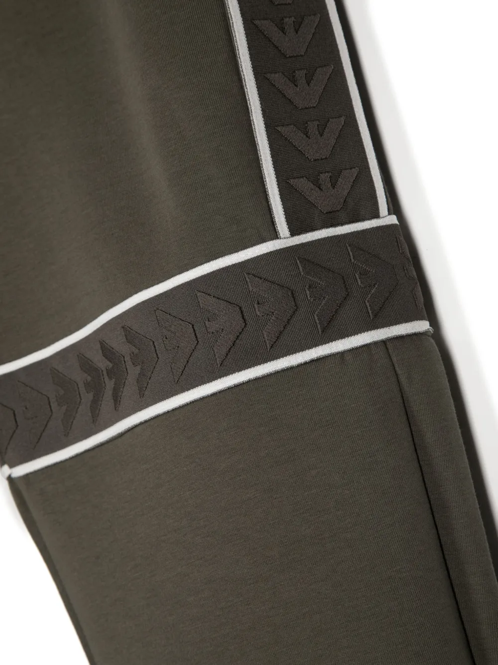 Emporio Armani Kids Broek met logobanden Groen
