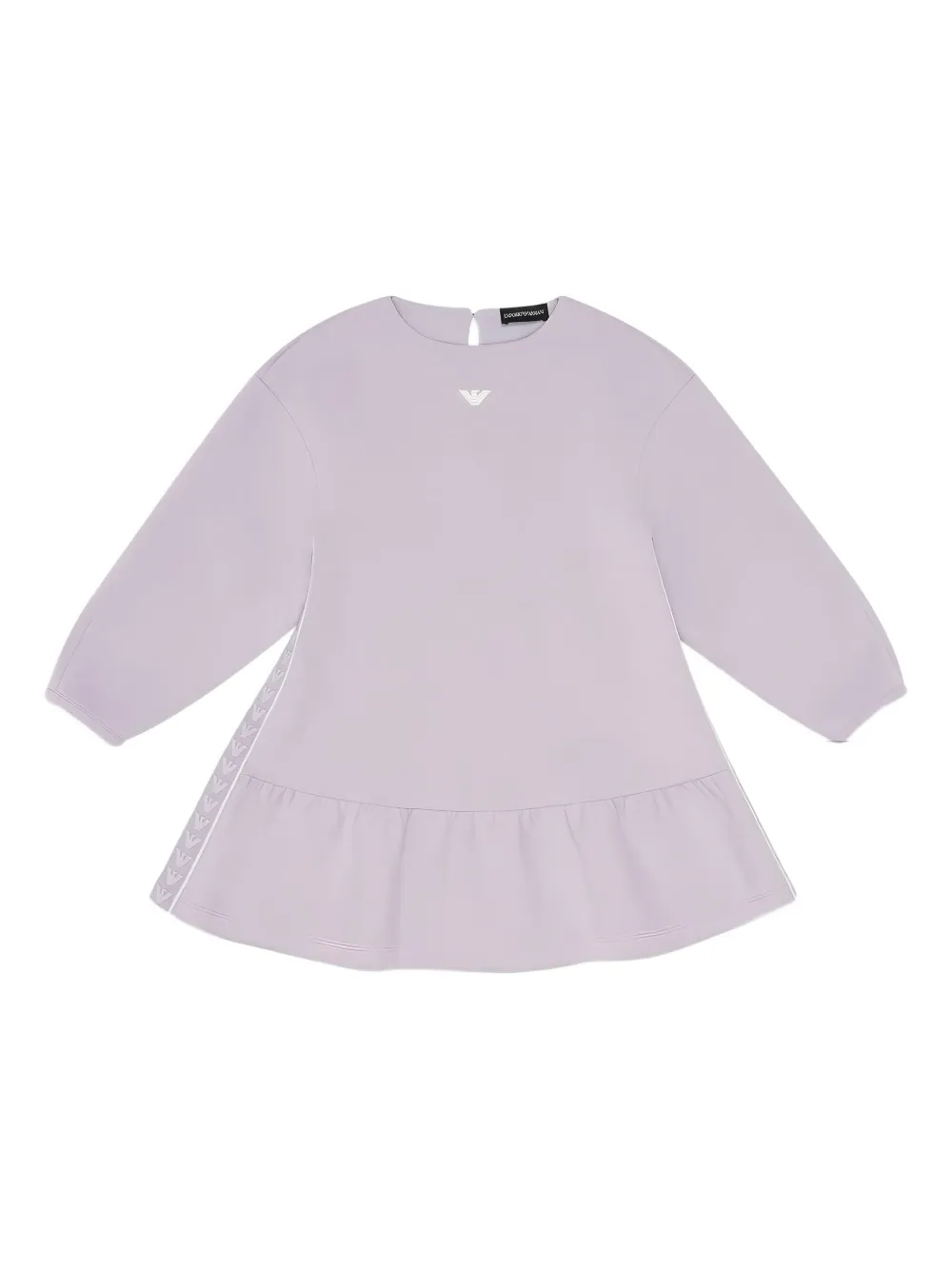 Emporio Armani Kids logo-embroidered dress | Purple | Image 1