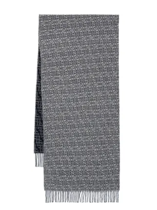 FENDI FF Jacquard Scarf Grey FARFETCH IE