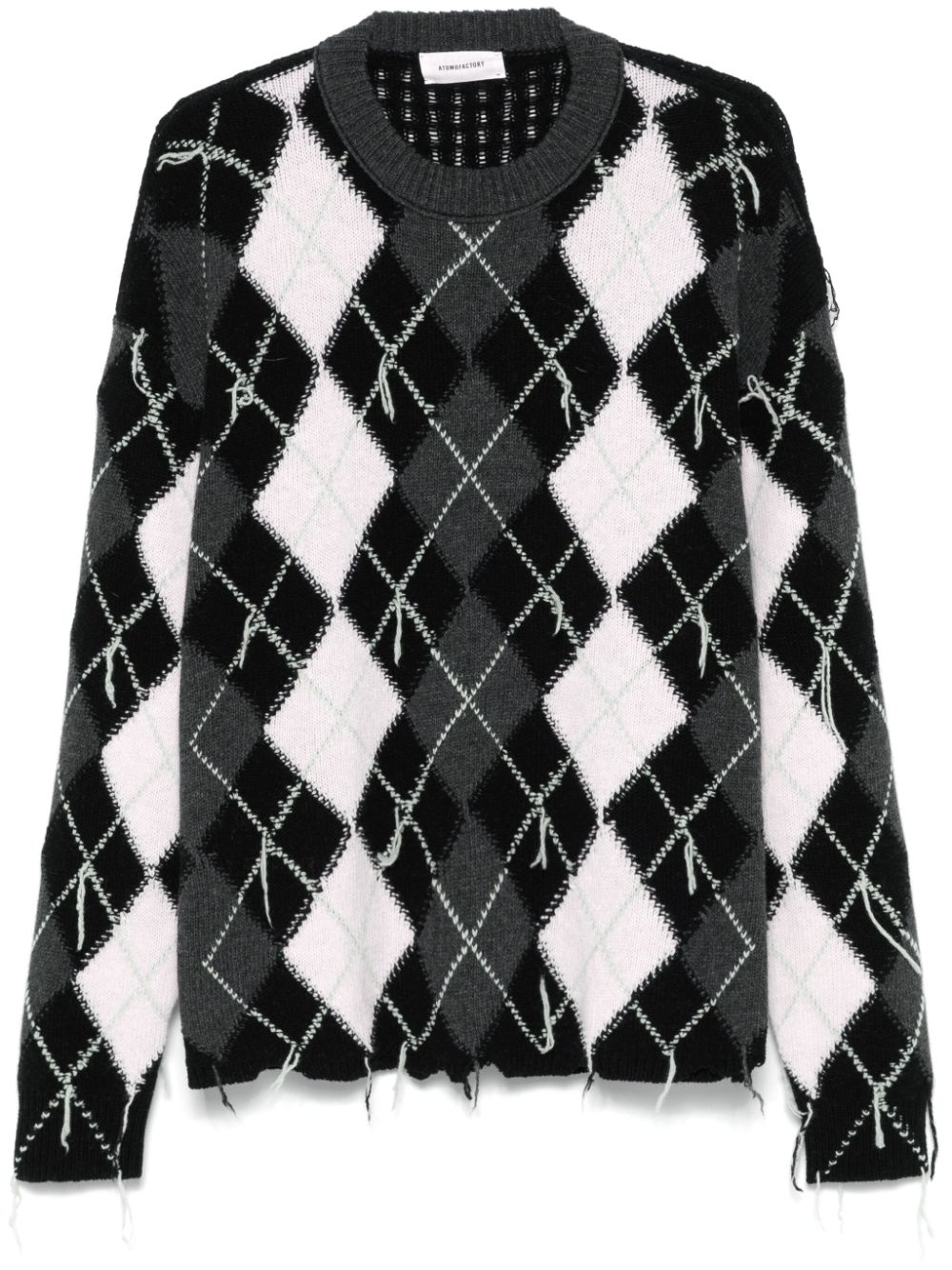 atomo factory argyle-pattern sweater