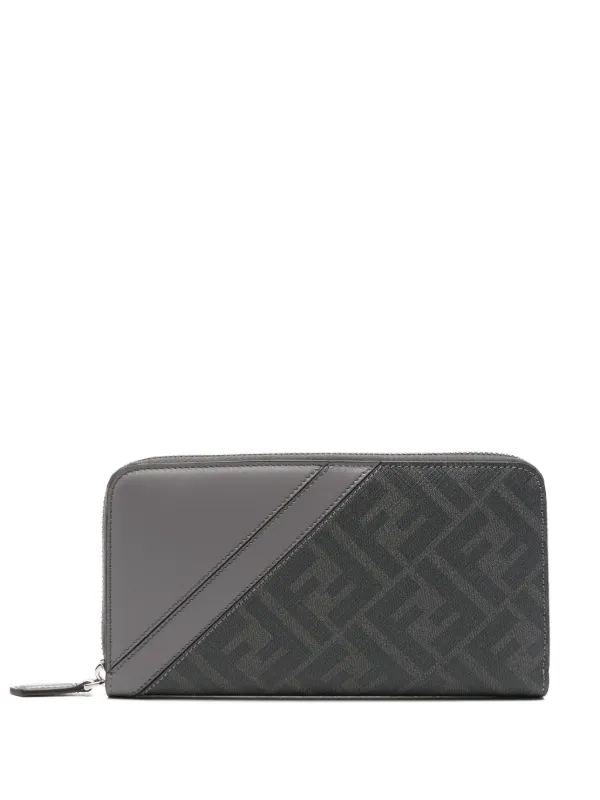 FENDI FF print Wallet Grey FARFETCH IE