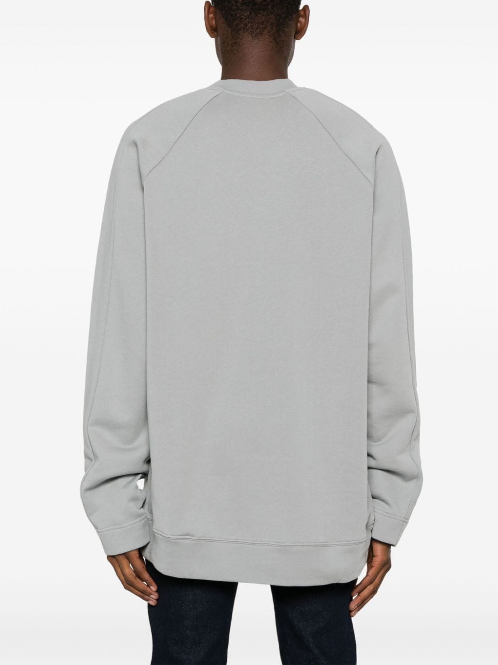 Shop Versace Jeans Couture Cotton Fleece Sweatshirt In Grey