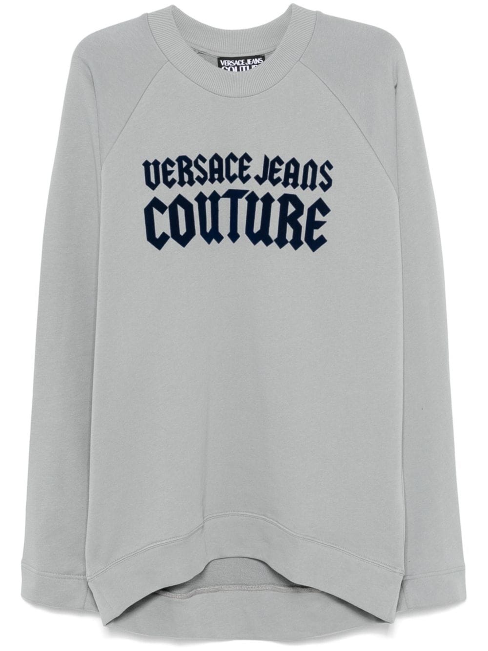 Shop Versace Jeans Couture Cotton Fleece Sweatshirt In Grey