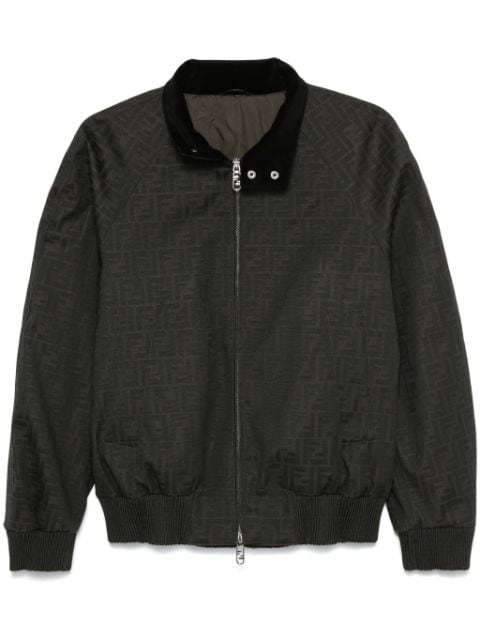 FENDI FF-jacquard bomber jacket