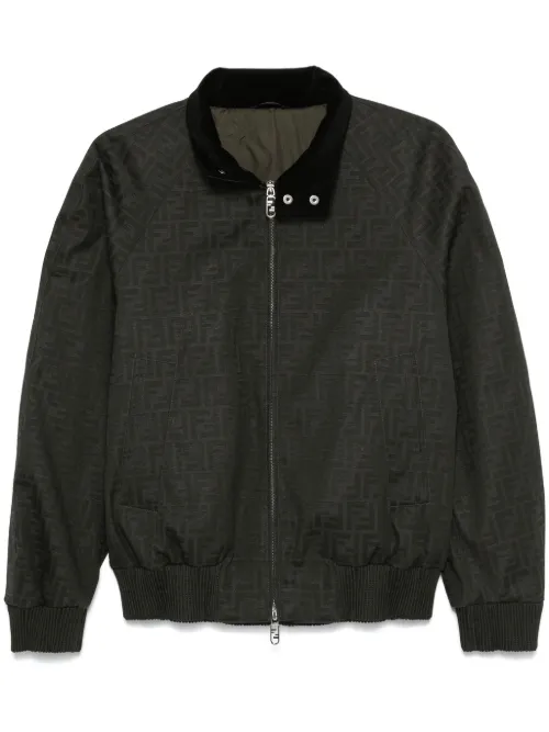 Veste bomber à motif FF en jacquard - FENDI - Modalova